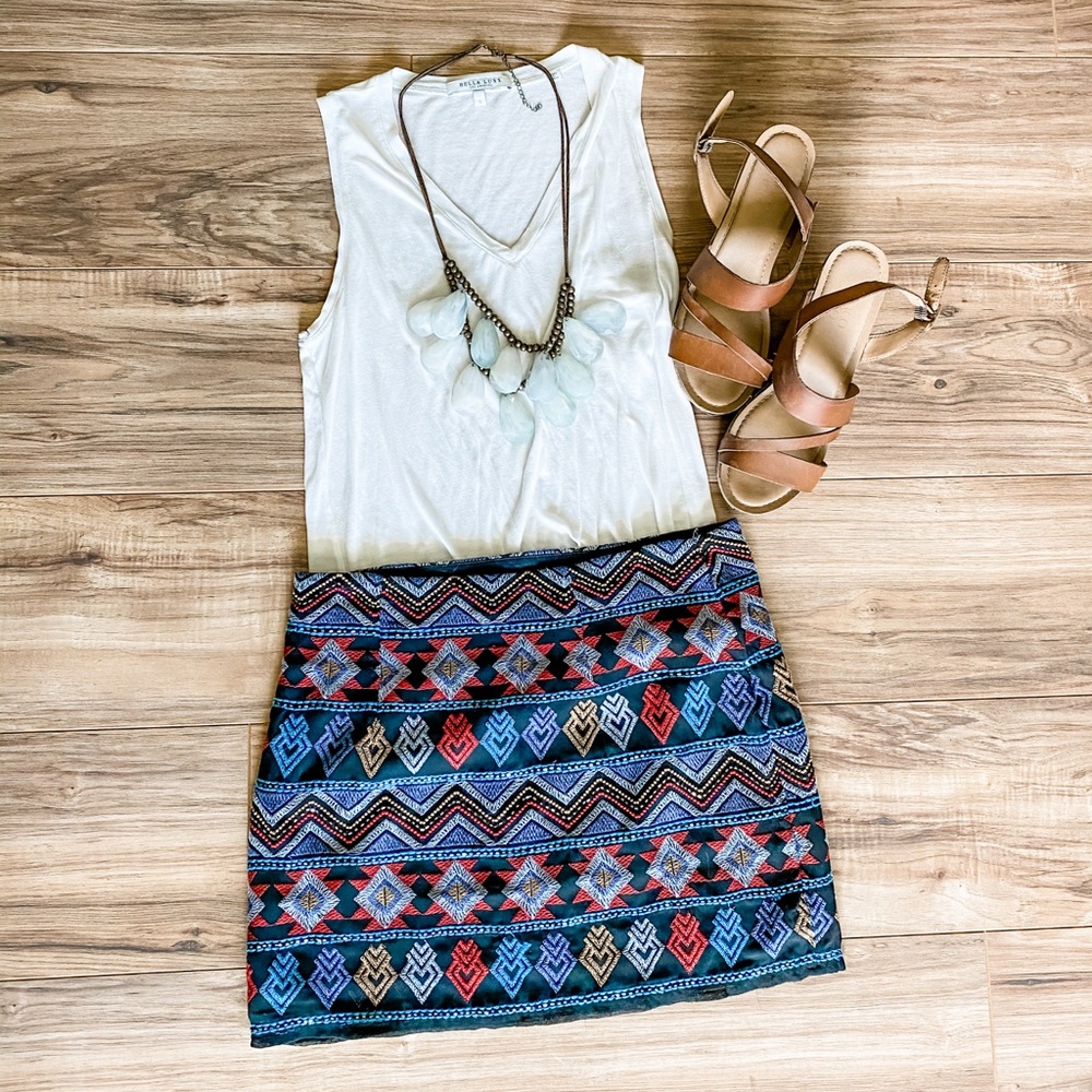 Tribal mini skirt